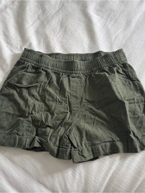 Old Navy Olive Green Elastic-Waist Knit Shorts